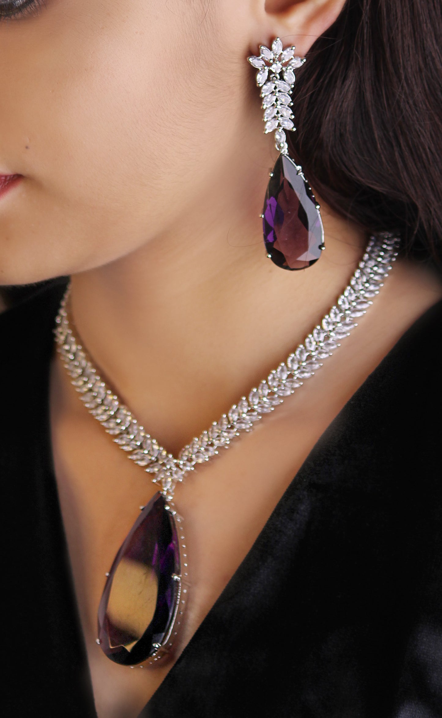 PURPLE WILLOW JEWELLERY SET