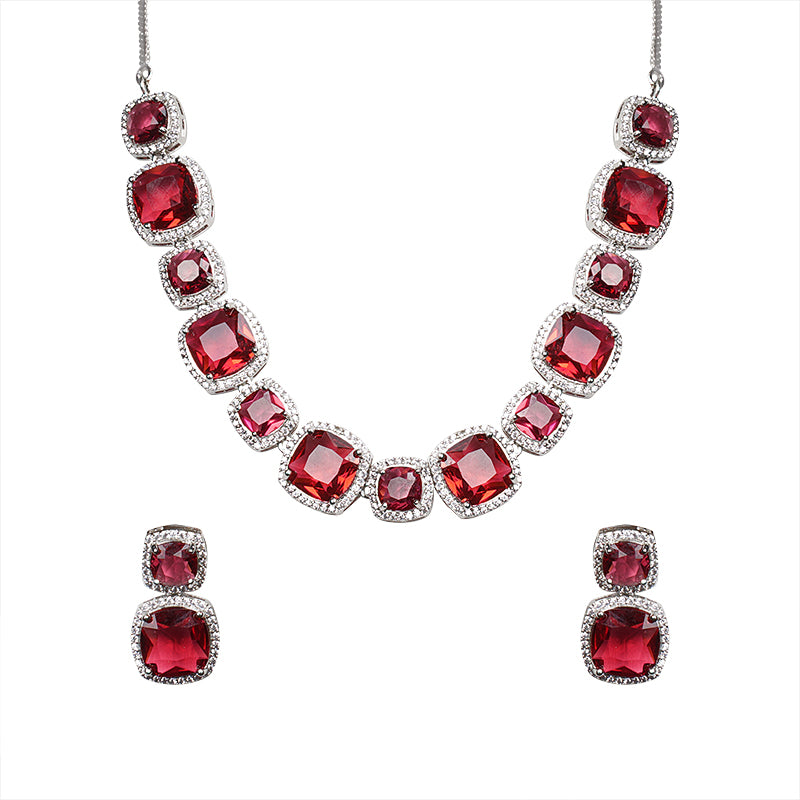 RED ABBIGALE JEWELLERY SET
