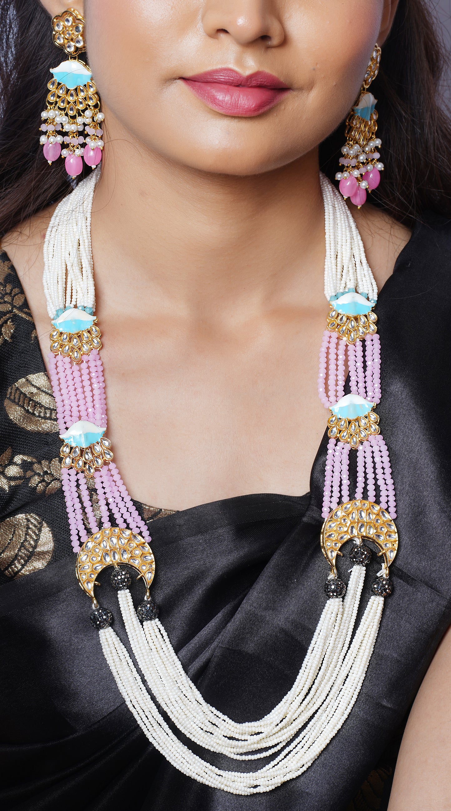 PINK CHAVVI JEWELLERY SET