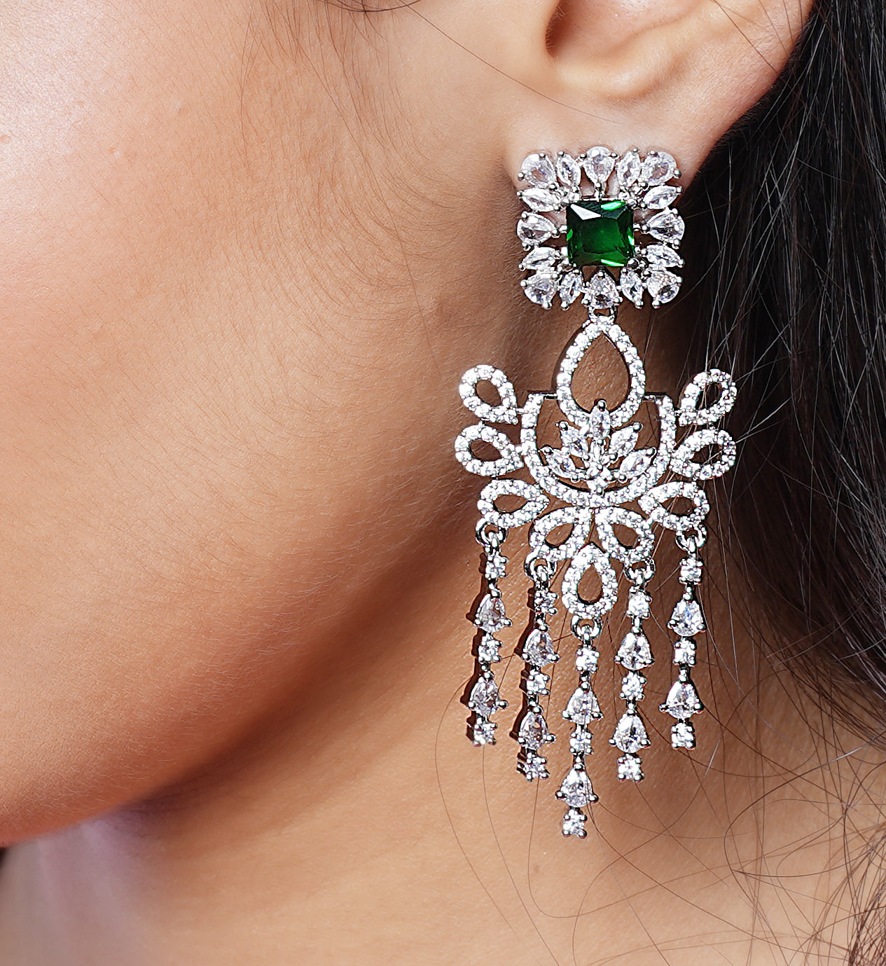 GREEN ANNABETH ZIRCONIA EARING