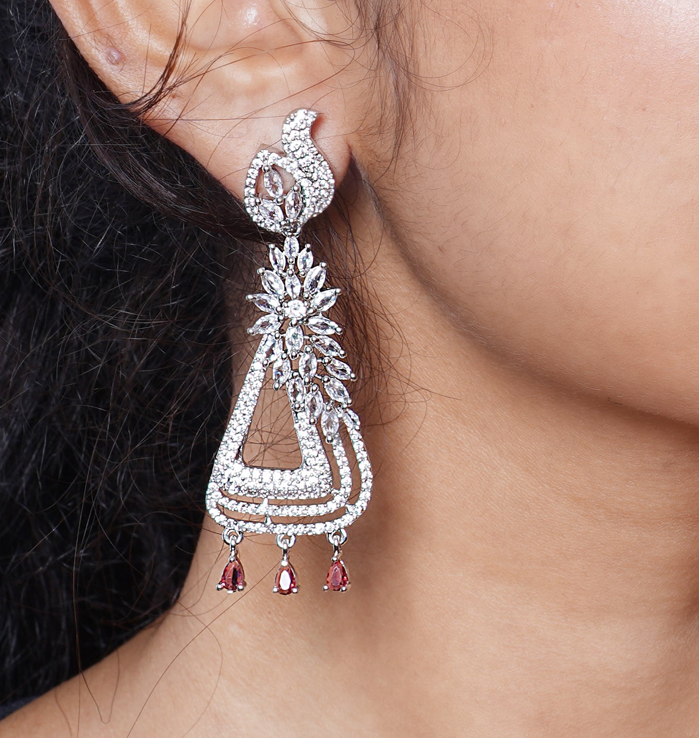 RED ARDEN ZIRCONIA EARING