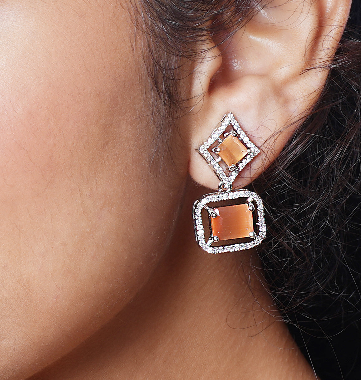 ORANGE LENNON ZIRCONIA EARING
