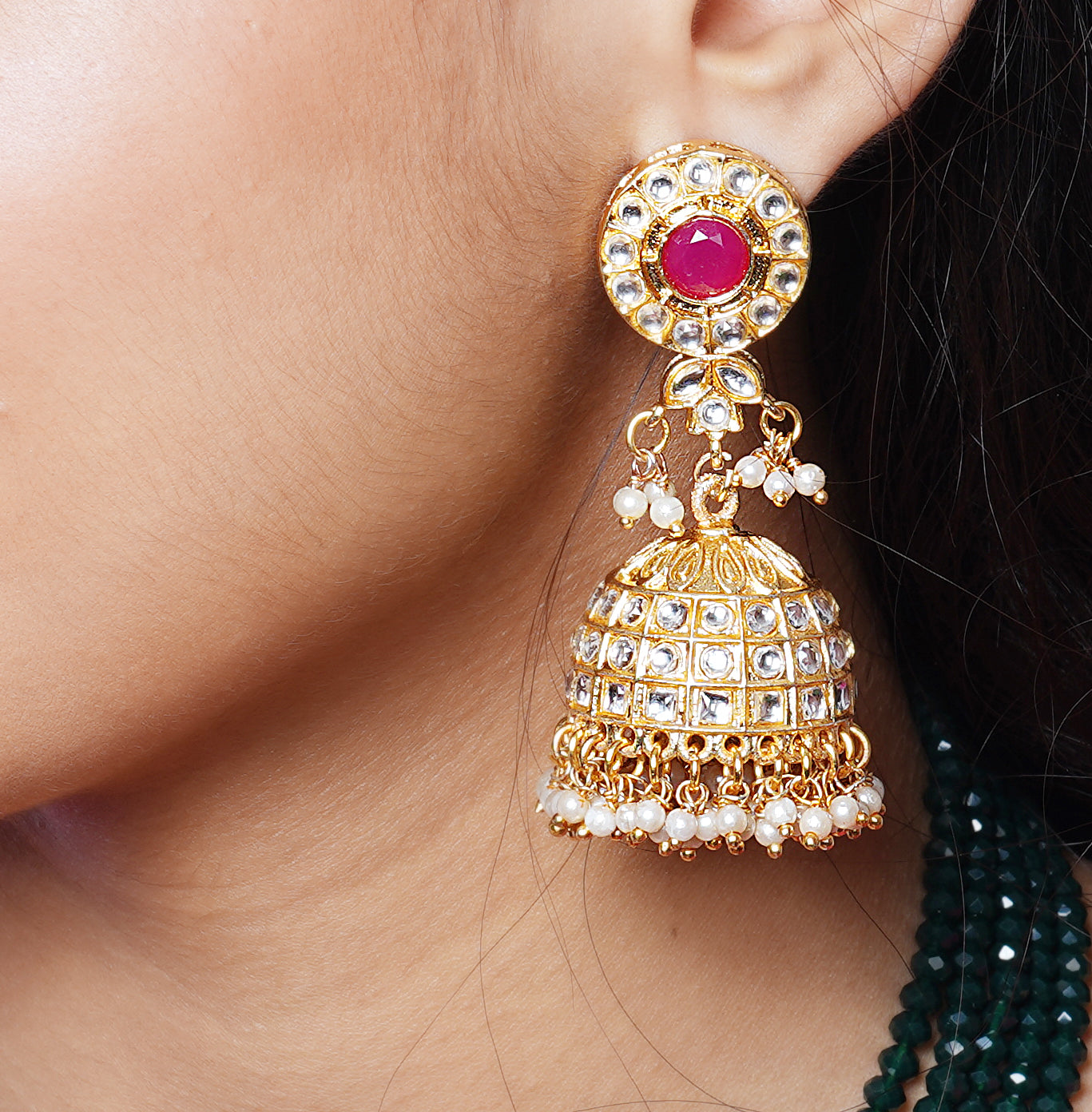 GREEN SANIKA JEWELLERY SET