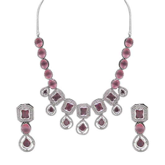 PINK LEAH JEWELLERY SET