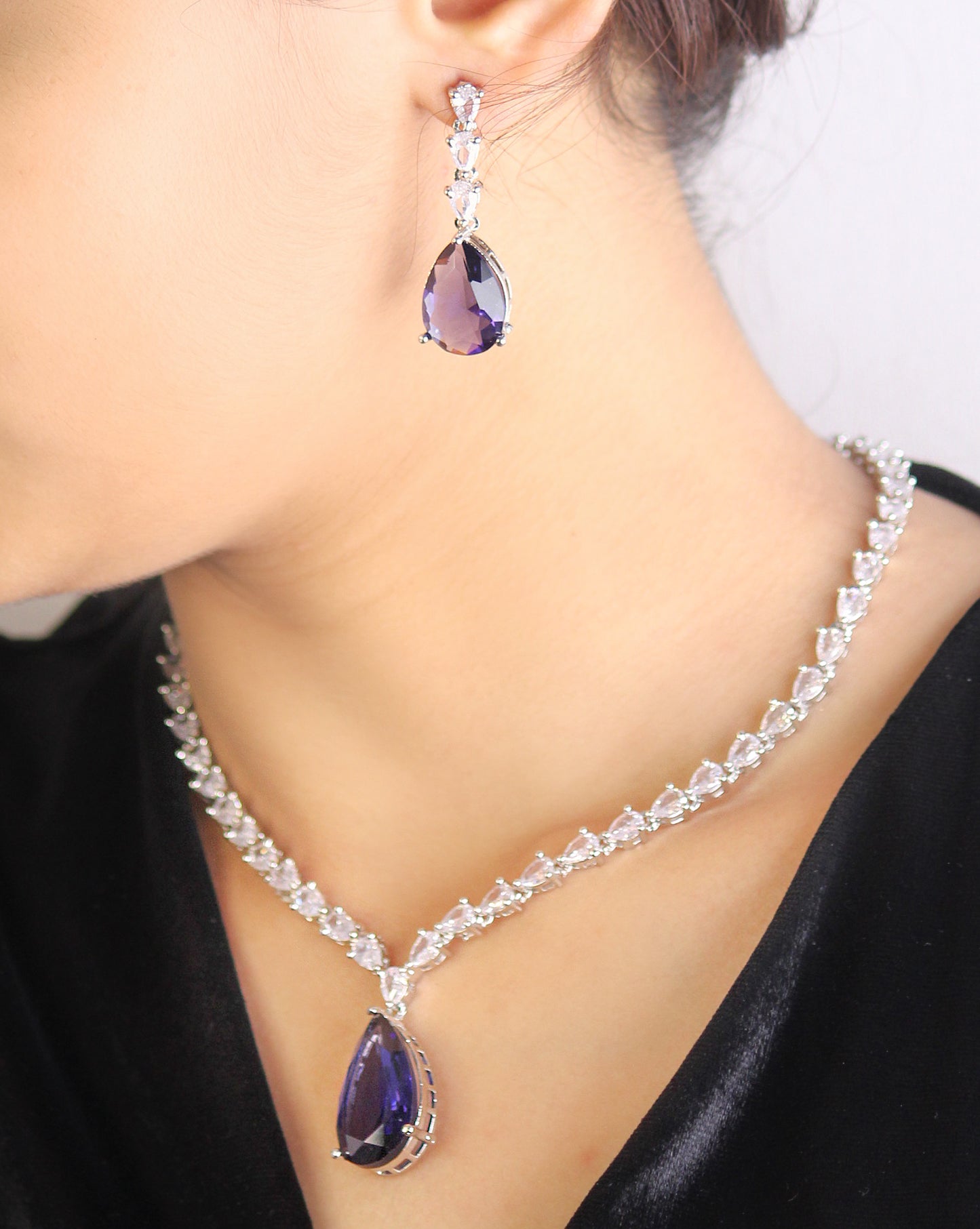 PURPLE ADALAI JEWELLERY SET