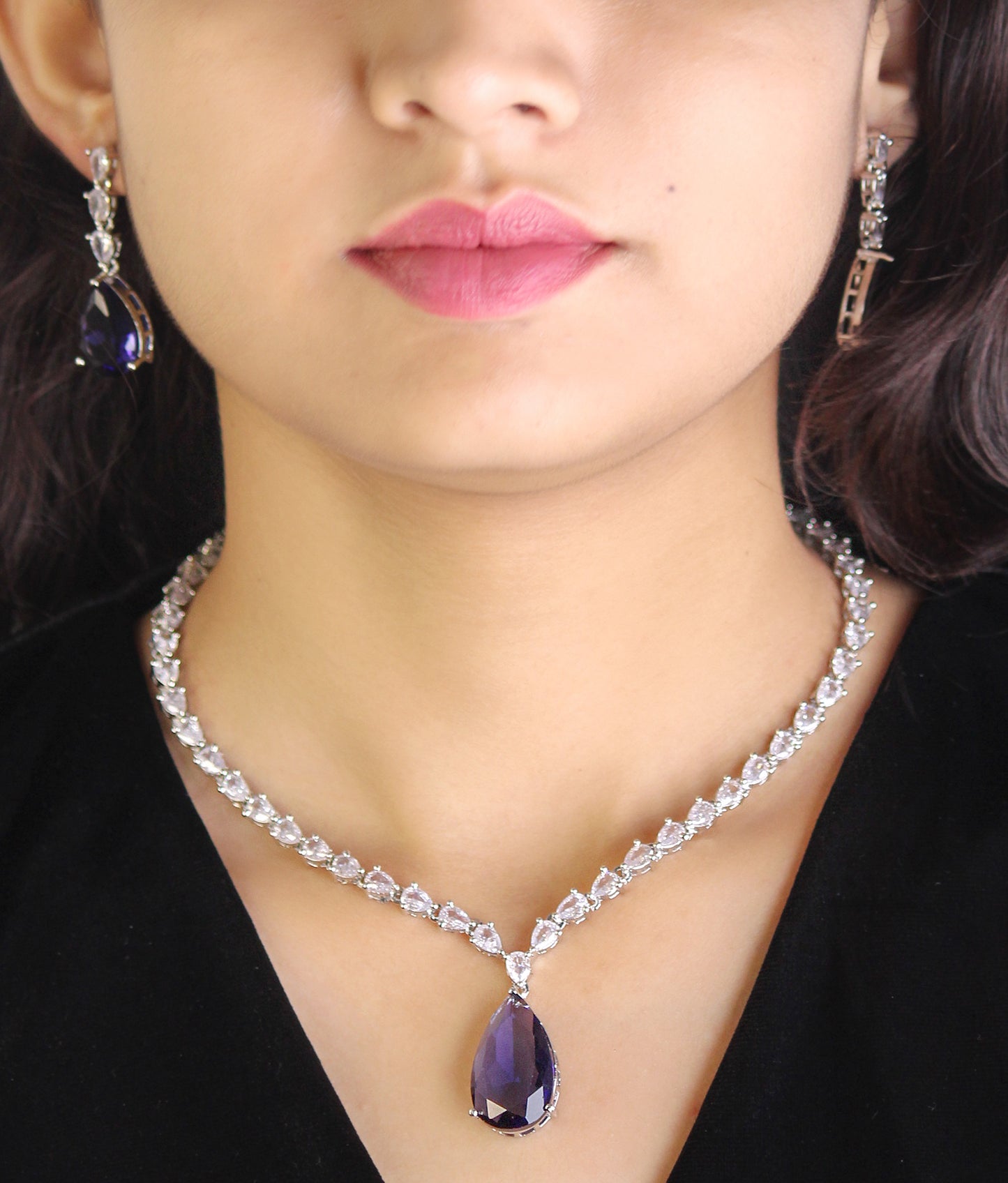 PURPLE ADALAI JEWELLERY SET