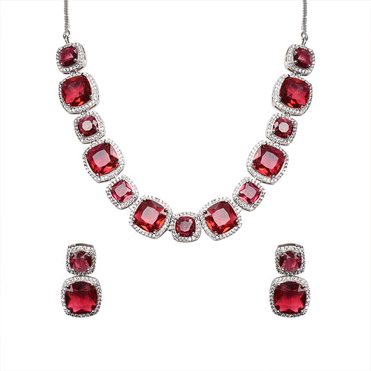 RED ABBIGALE JEWELLERY SET