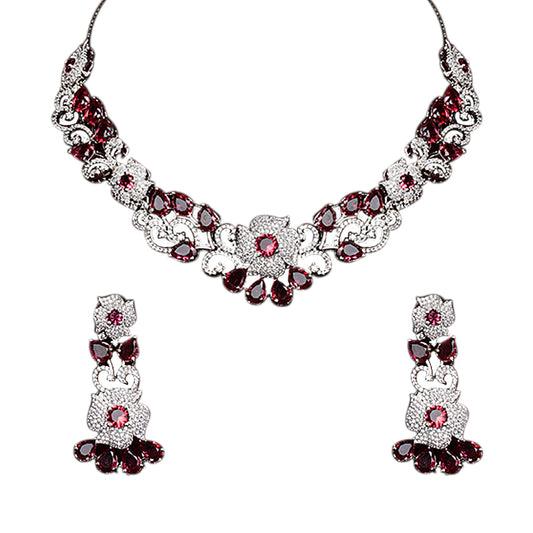 RED ABBREITHE JEWELLERY SET