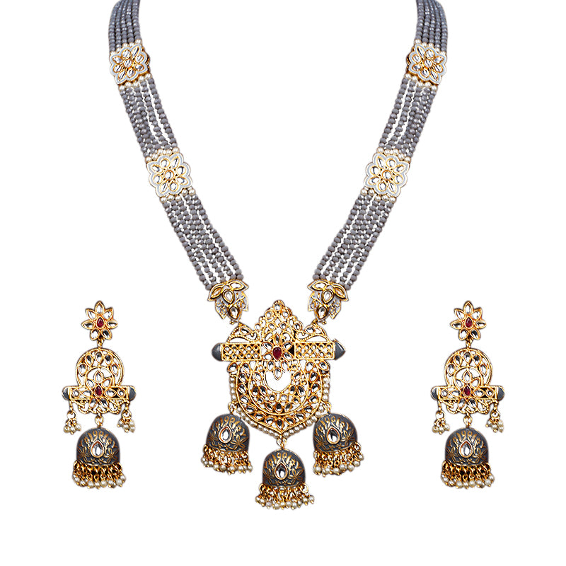 GREY EIRAVATI JEWELLERY SET