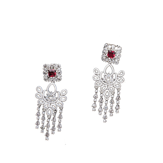 RED CALISTA ZIRCONIA EARING