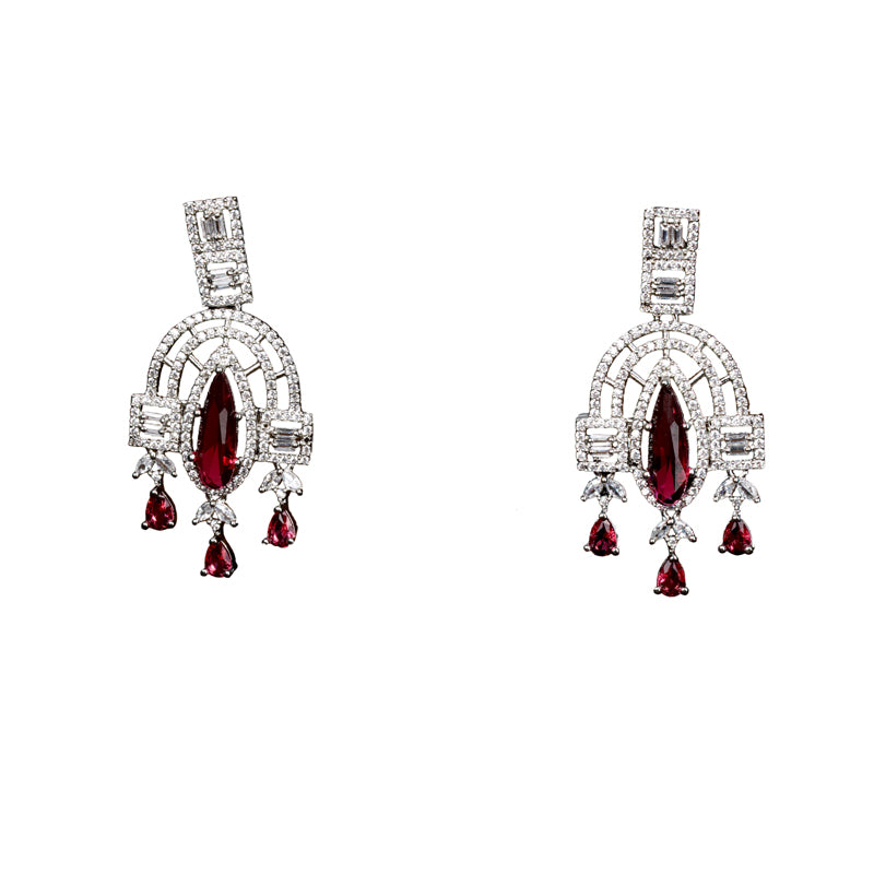 RED BELLAMY ZIRCONIA EARING