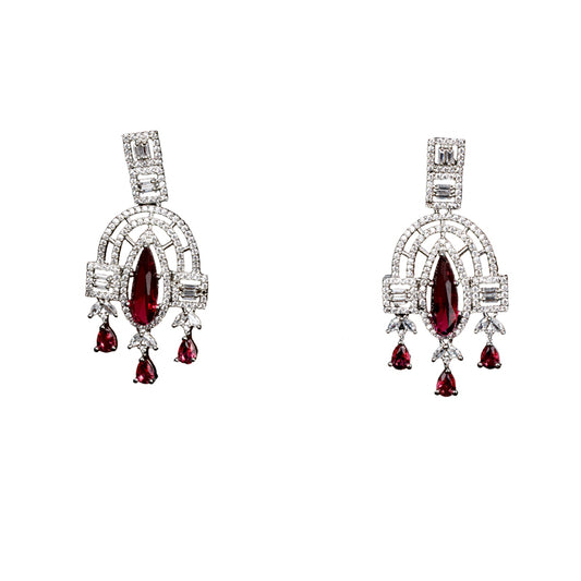 RED BELLAMY ZIRCONIA EARING