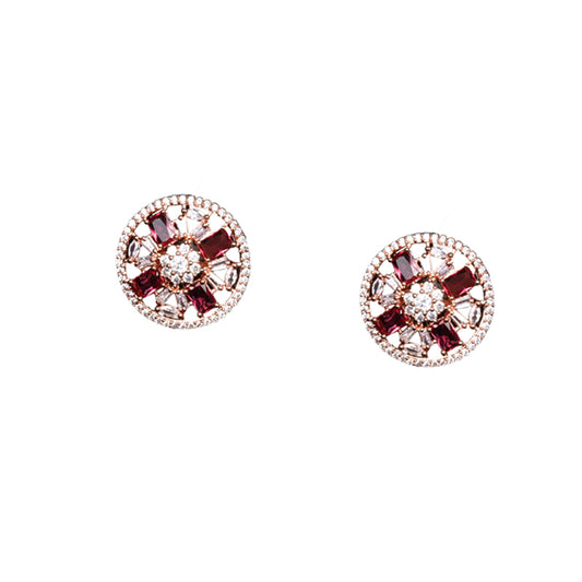 ROSE GOLD RED ANIMA STUDS