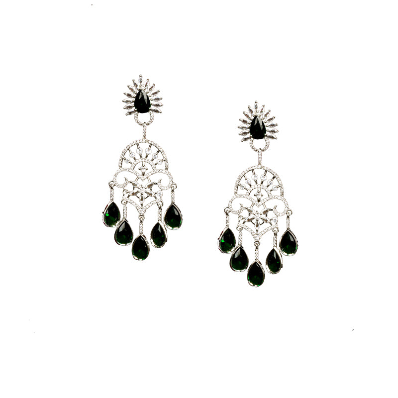 GREEN NEON ZIRCONIA EARING