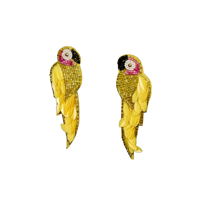 YELLOW LEILANI ARTISAN CRAFTED EARING