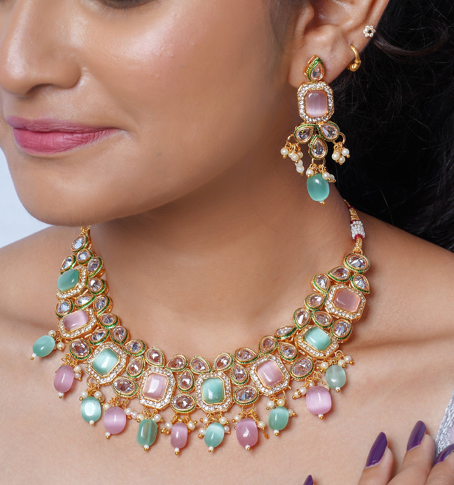 MULTICOLOUR ARUNIMA JEWELLERY SET