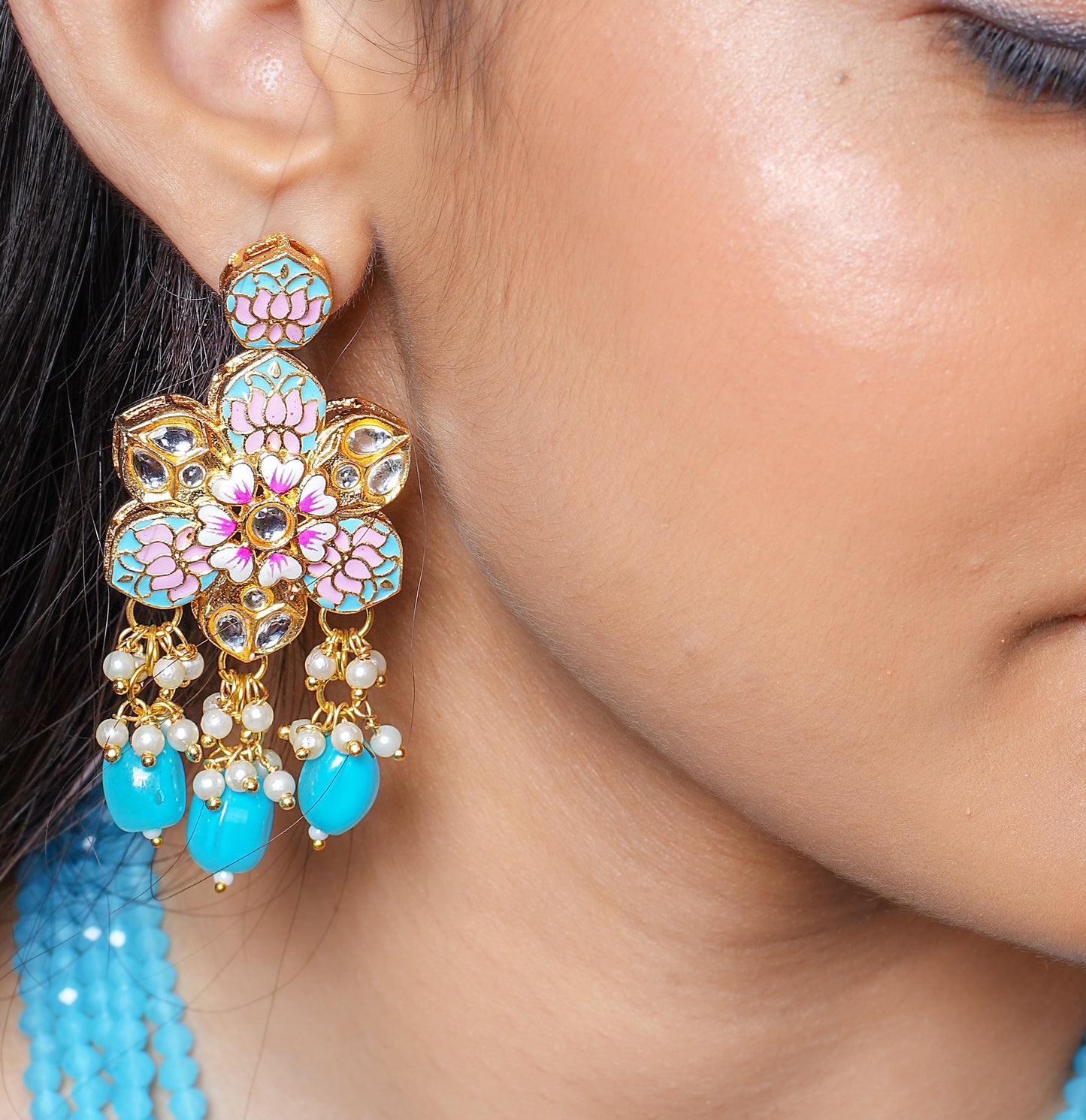 BLUE DHANYA JEWELLERY SET