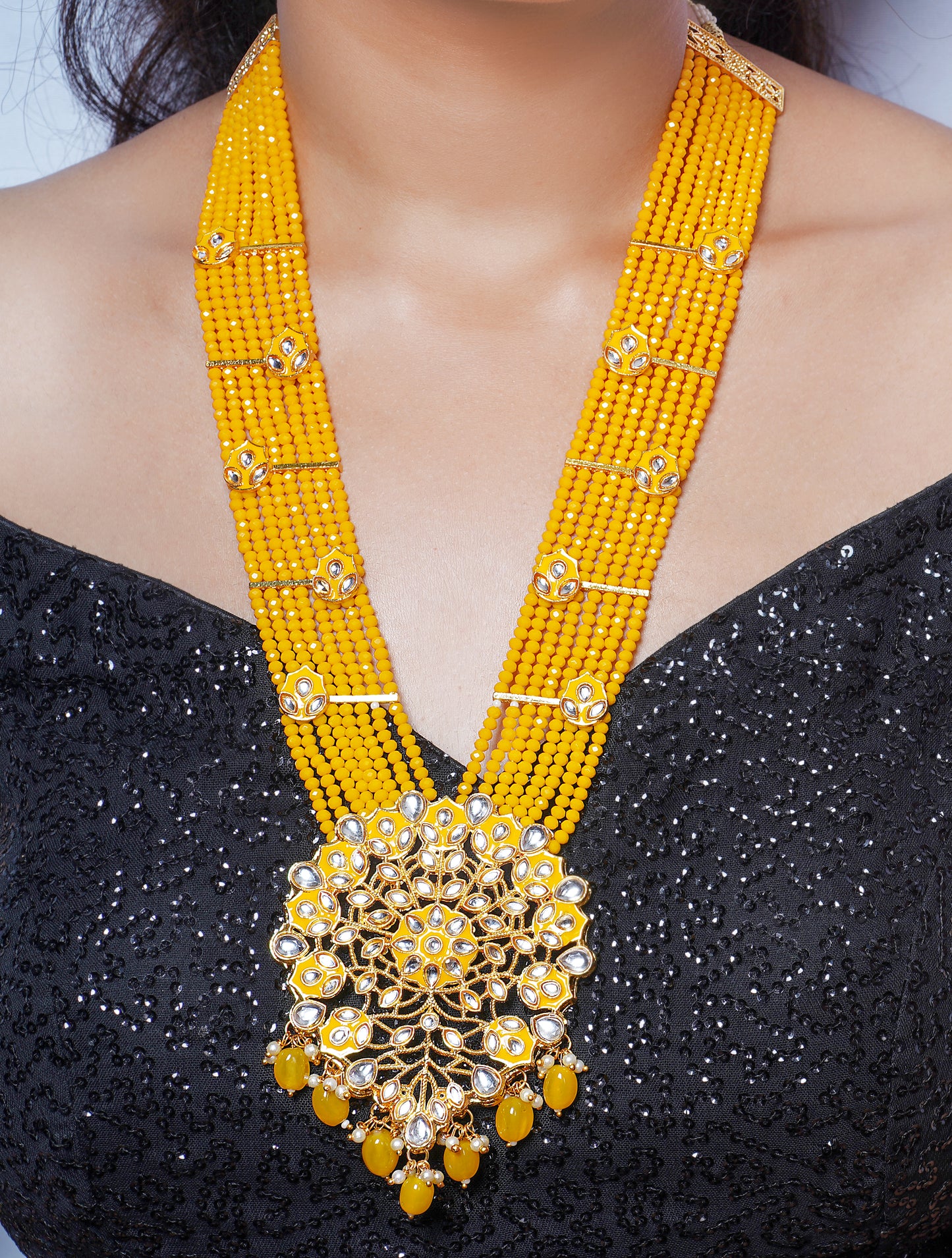 YELLOW DEEPTHI JEWELLERY SET