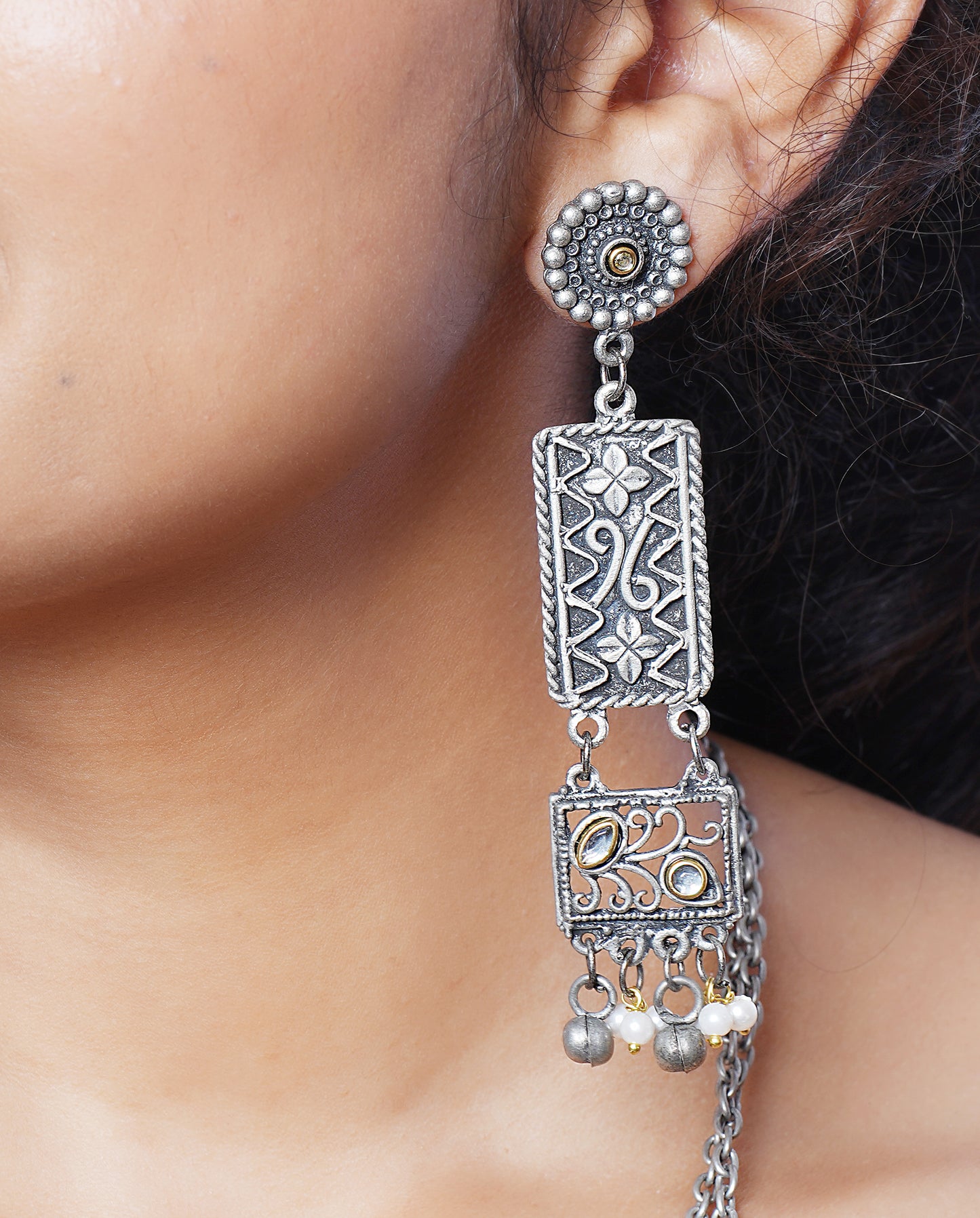 BLACK METAL EKANI JEWELLERY SET