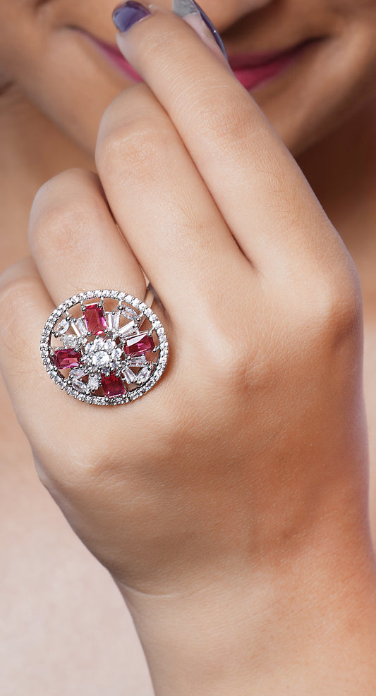 RED GEORGINA RINGS