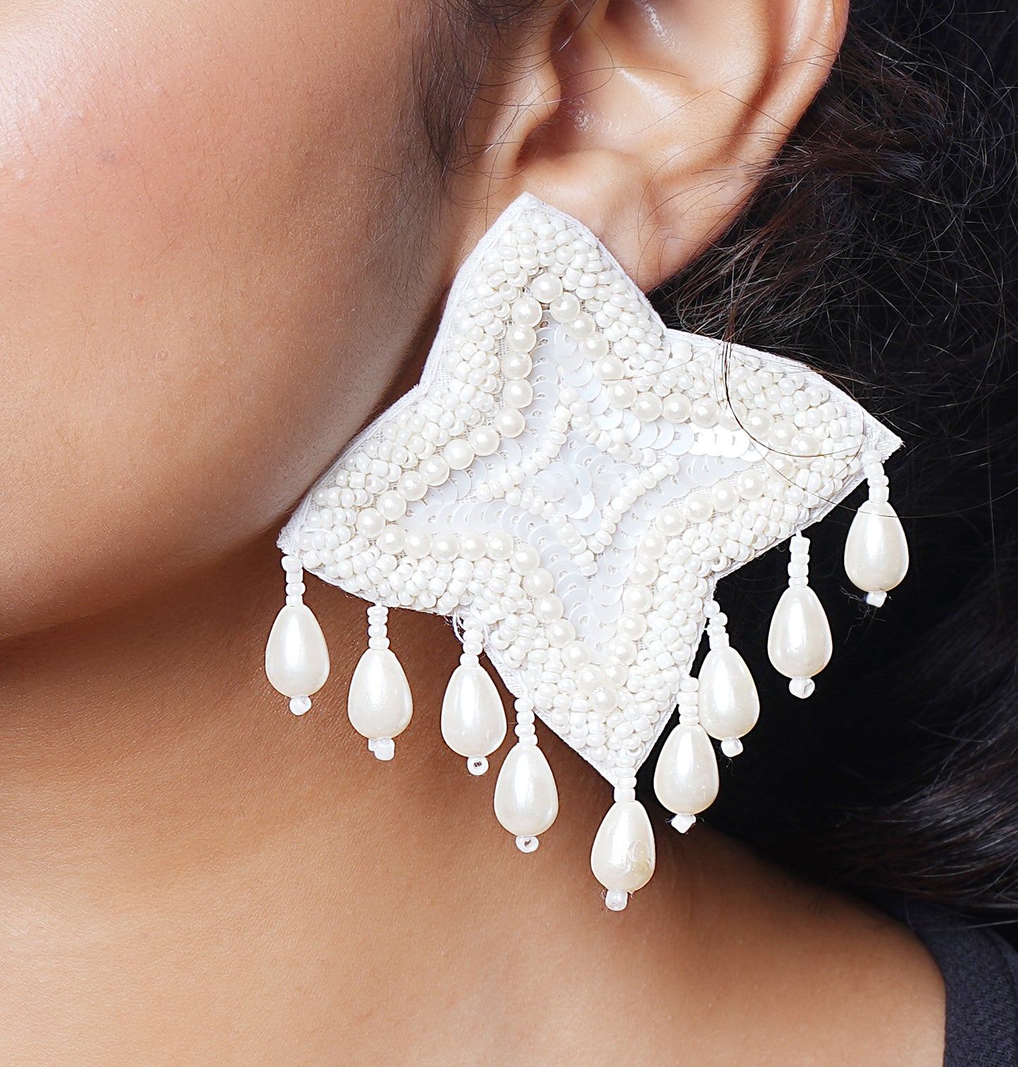 IVORY ADAALYNN ARTISAN CRAFTED EARING