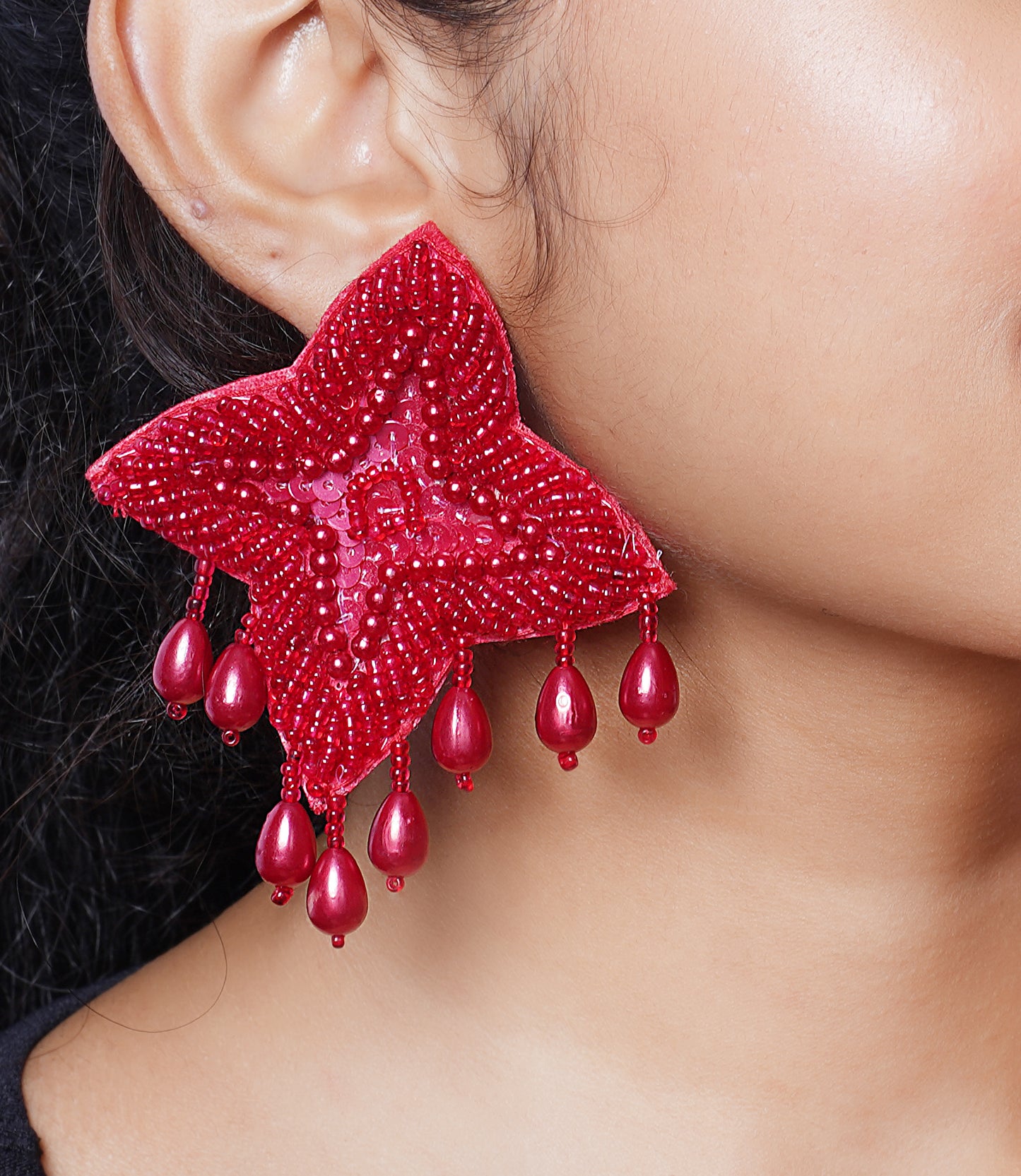 RED GRACE ARTISAN CRAFTED EARING