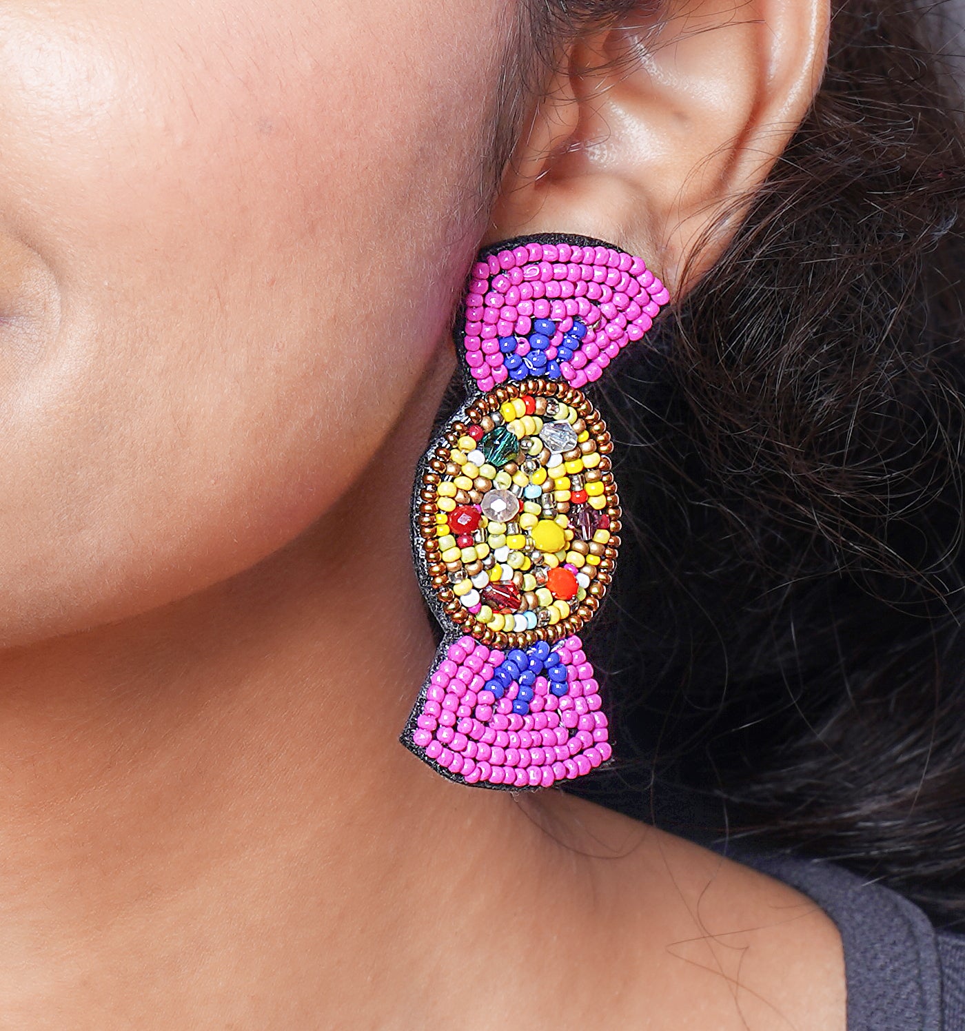 PINK KENNEDY ARTISAN CRAFTED EARING