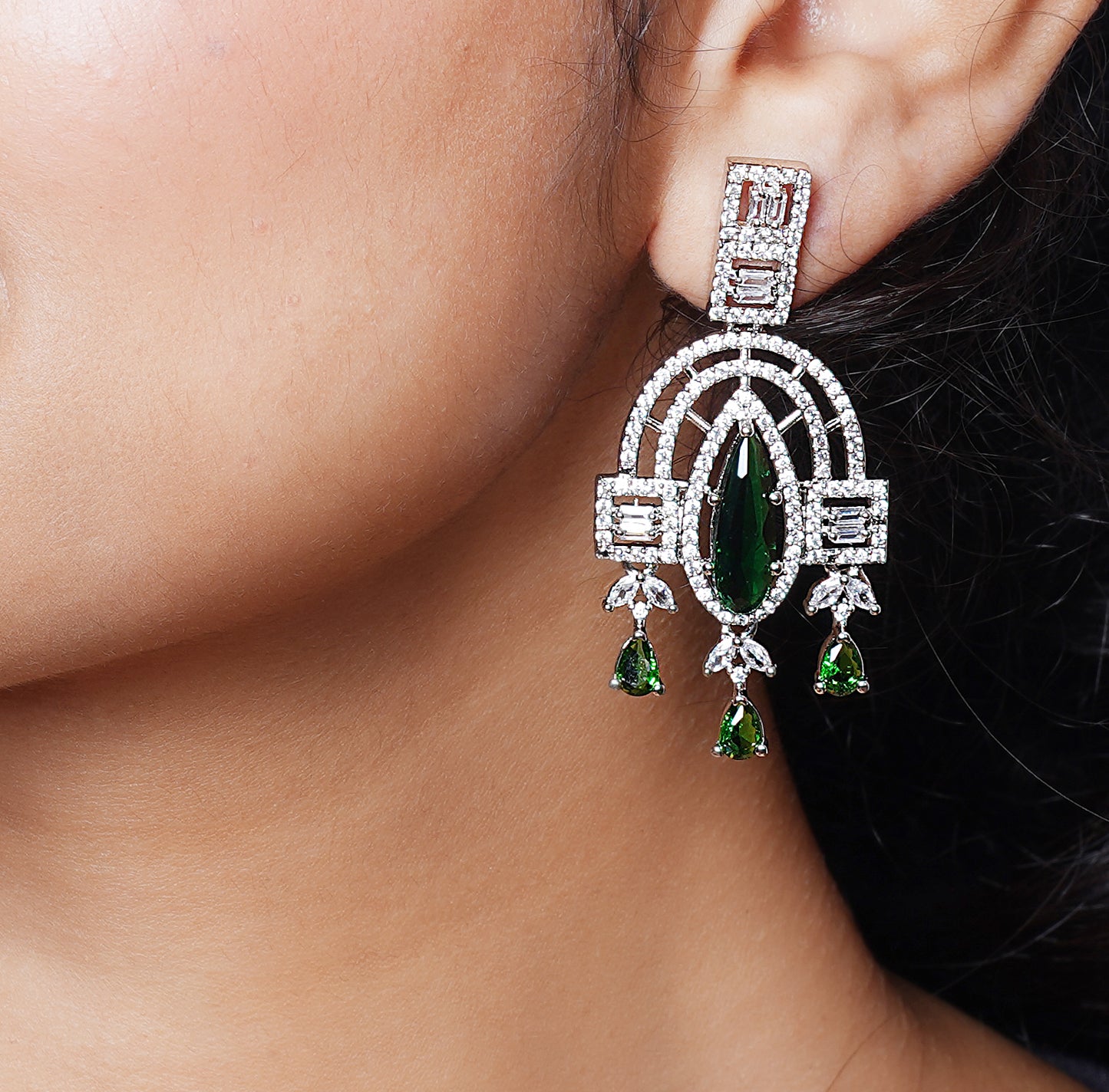 GREEN ALLICE ZIRCONIA EARING