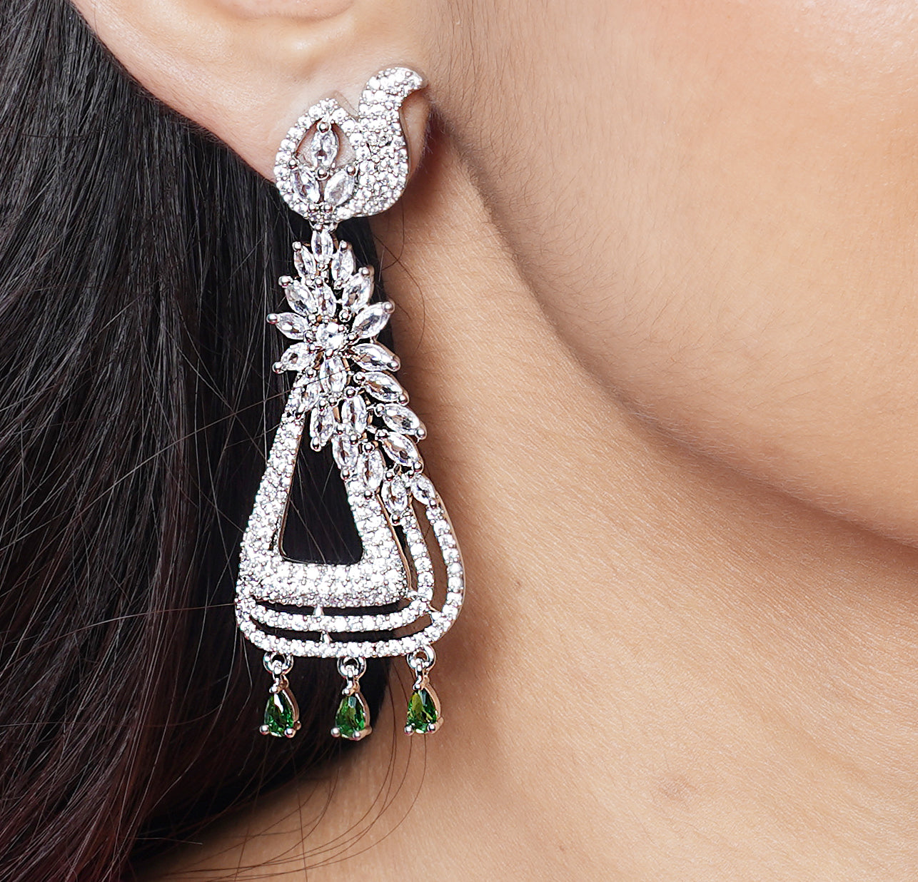 GREEN DEMELZA ZIRCONIA EARING